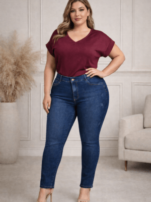 Calça skinny com lycra