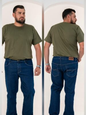 Calça masculina tradicional jeans escuro