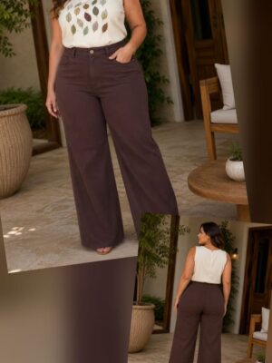 Widi leg jeans marrom